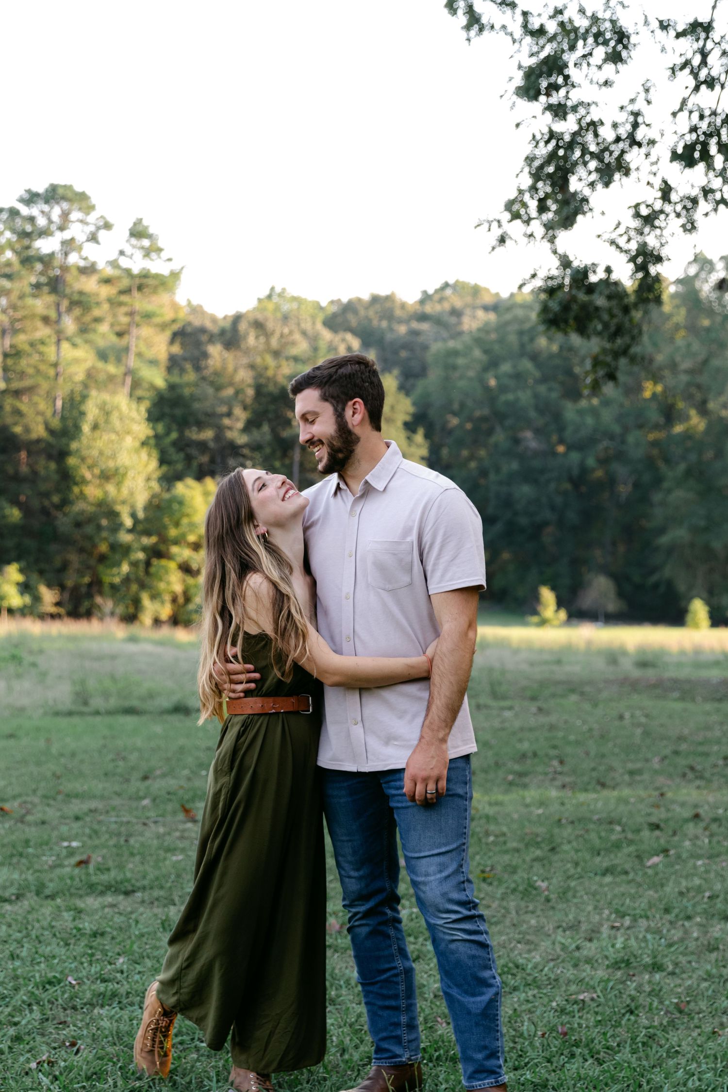 Couples golden hour session in Mooresville, NC.