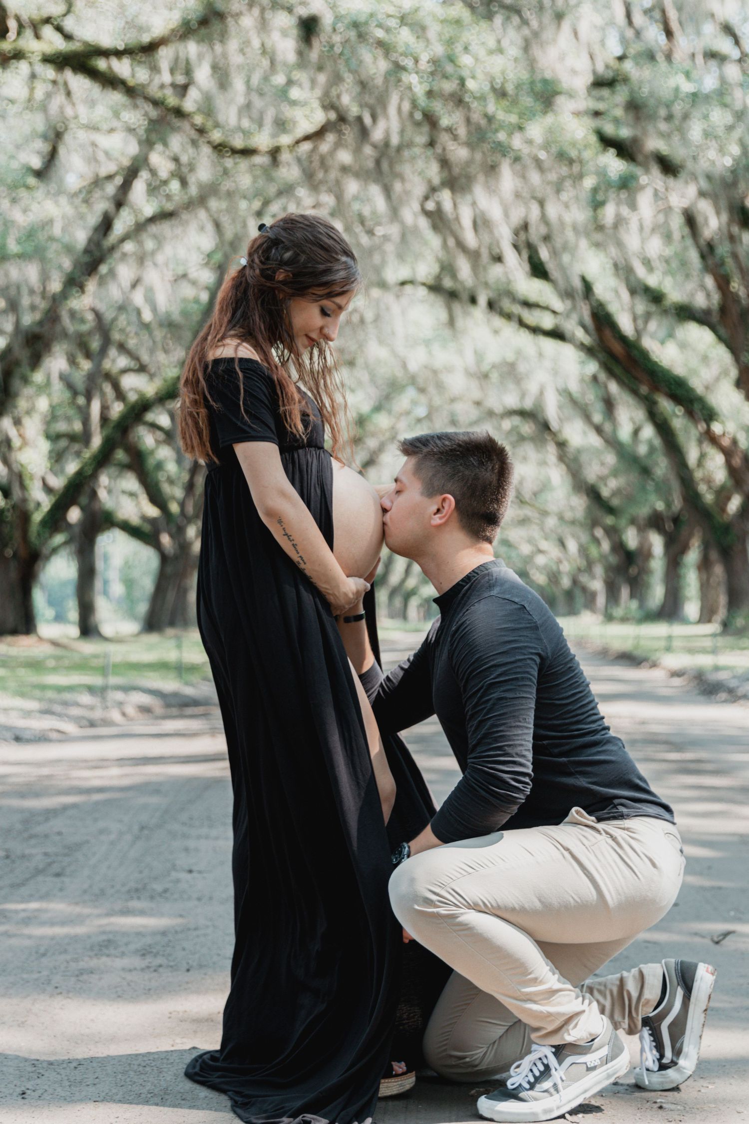 Maternity session at Wormsloe Plantation in Savannah, GA.