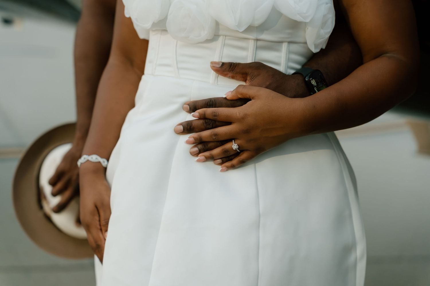 Documentary and editorial engagement photos during a romantic session at Indianapolis International Airport in Indianapolis, IN.