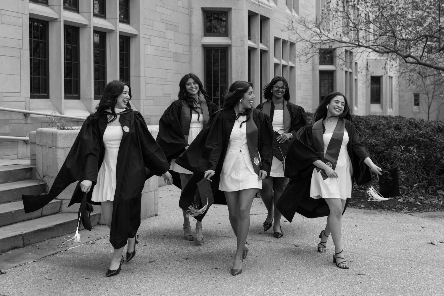 Editorial graduate photos at Indiana University campus in Bloomington, Indiana.