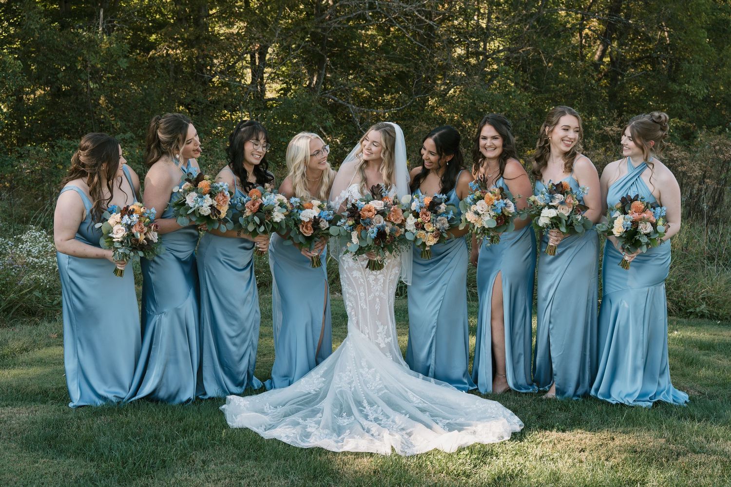 Timeless bridal portraits at The Wilds wedding venue in Bloomington, Indiana.