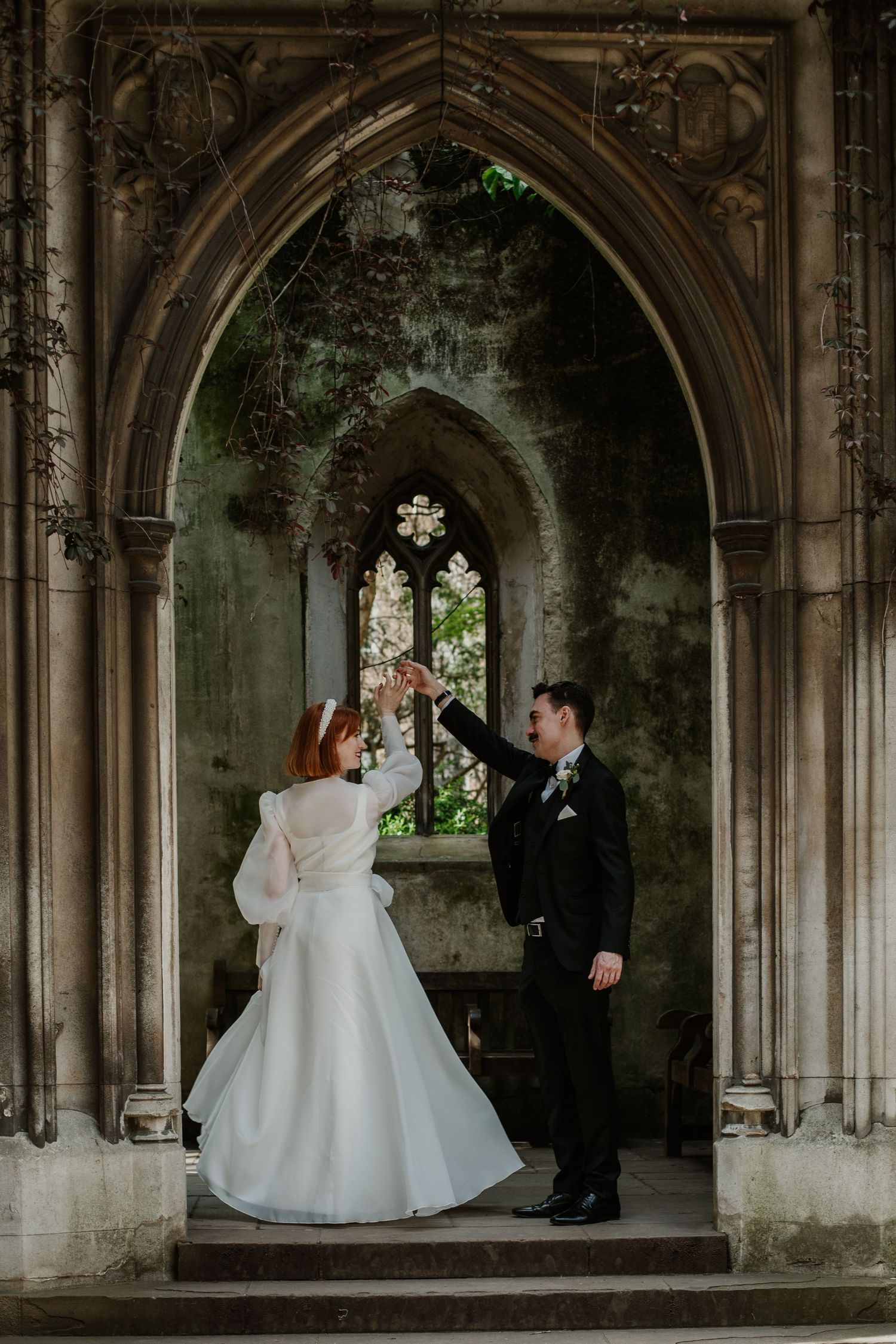 Small intimate wedding in London with natural documentary-style photography and emotional candid moments