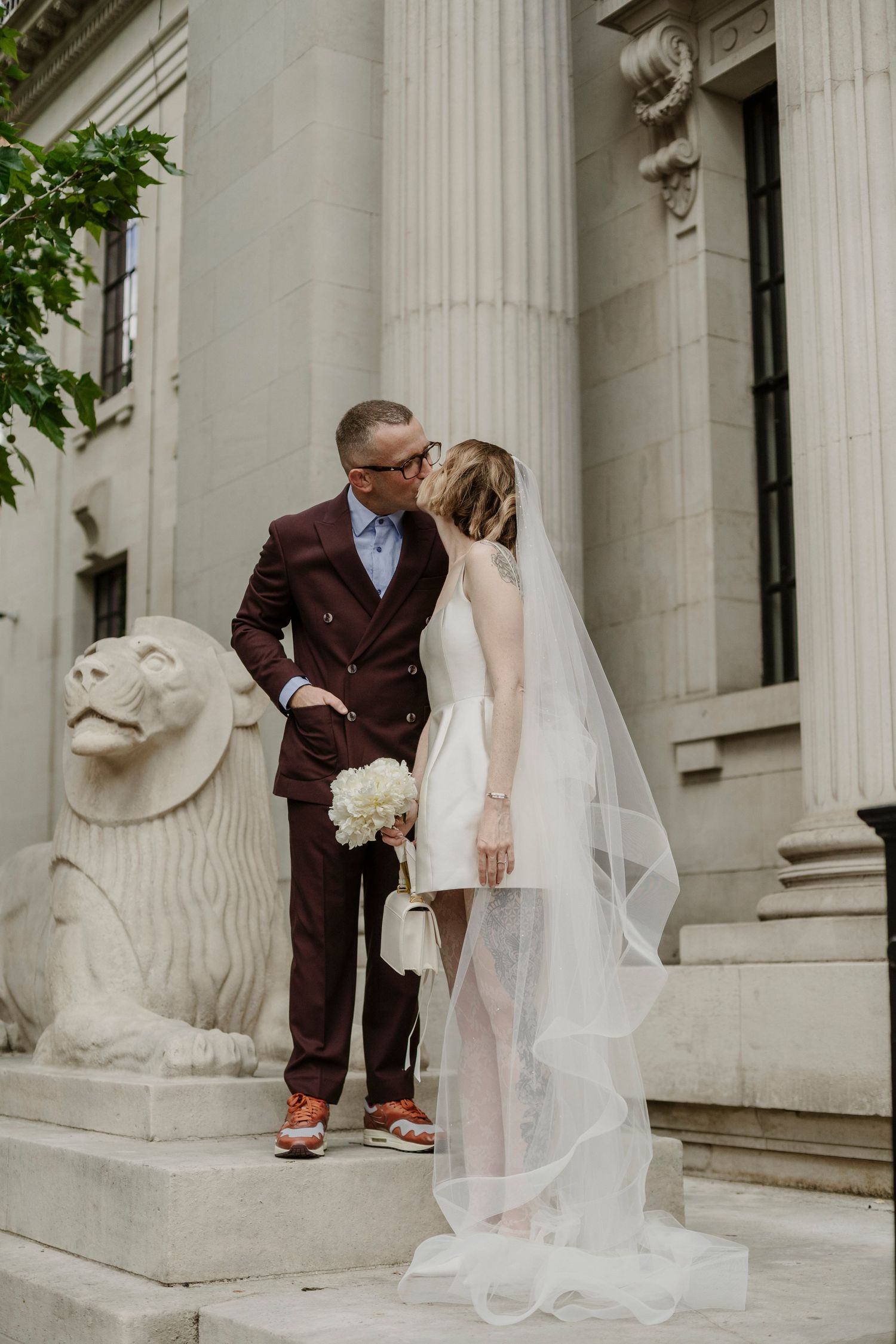 Small intimate wedding in London with natural documentary-style photography and emotional candid moments Old Marylebone Town Hall wedding