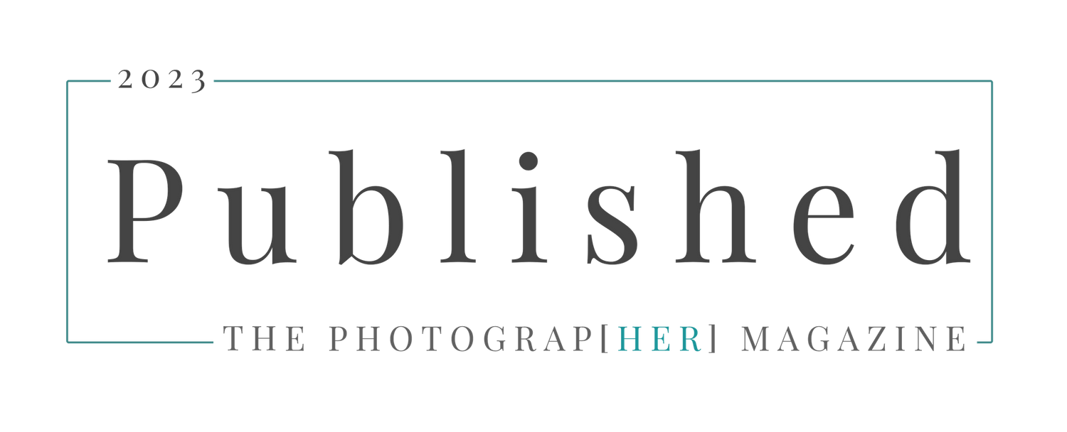 Modern typography logo for Published Photography Magazine in teal and black.