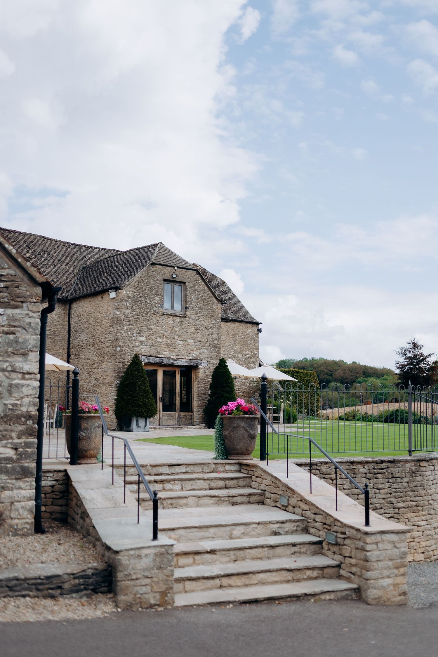 Kingscote Barn wedding venue in the Cotswolds.