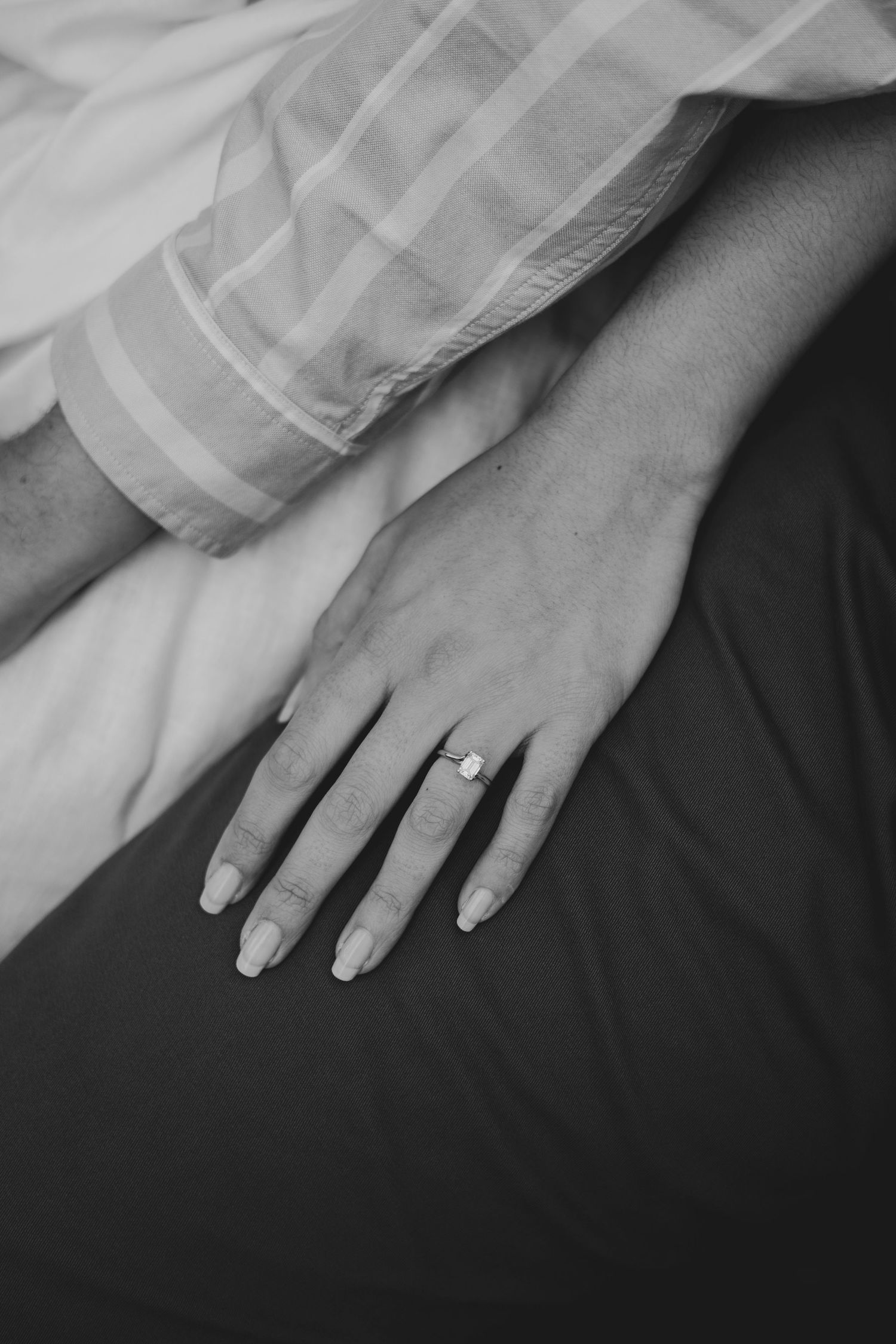 Documentary style engagement photography in Gloucestershire woodland during Forest of Dean photoshoot session.