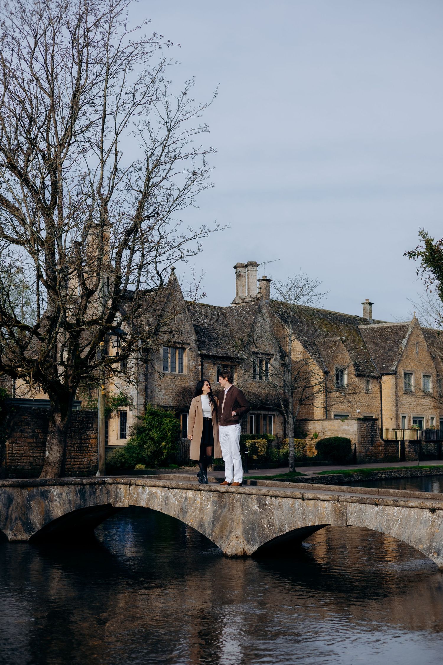 Romantic Cotswolds proposal in Bourton-on-the-Water.