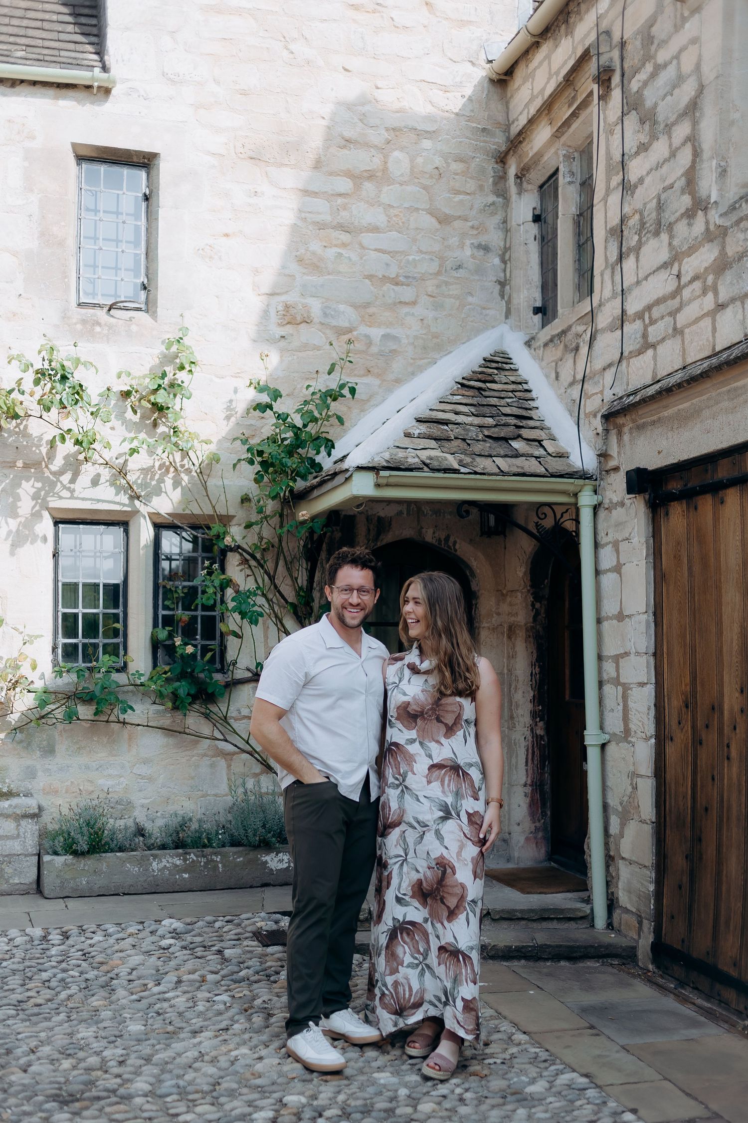 Romantic proposal in Painswick Cotswolds.