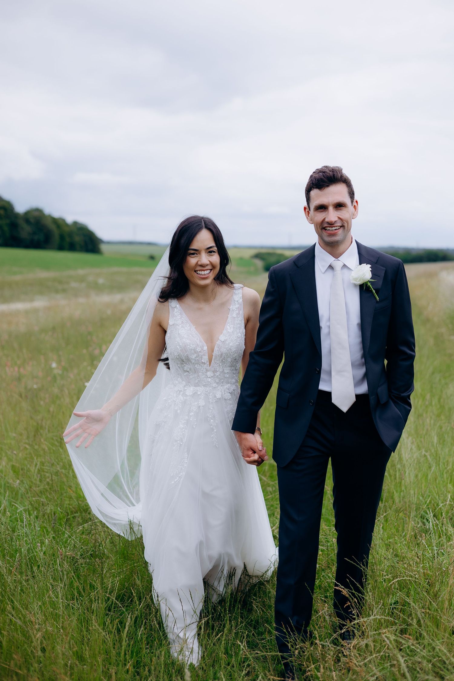 Natural Cotswolds wedding photography at golden hour.