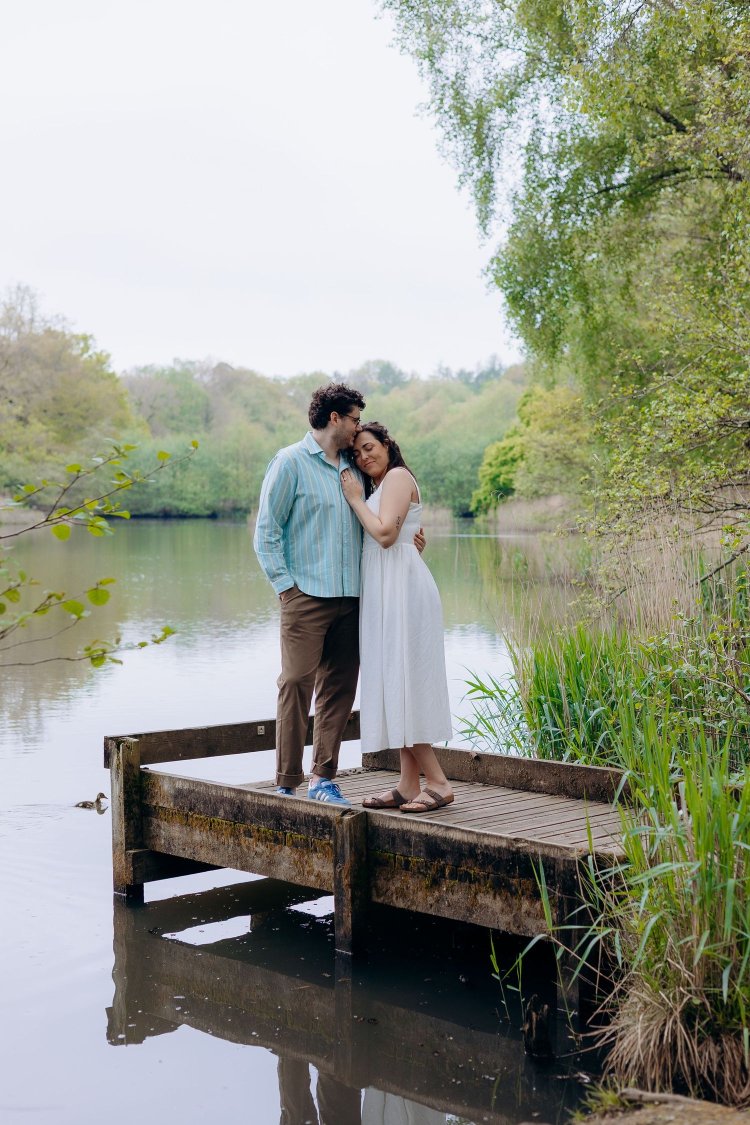 Forest of Dean couples photoshoot in nature with relaxed candid engagement photography before wedding day.