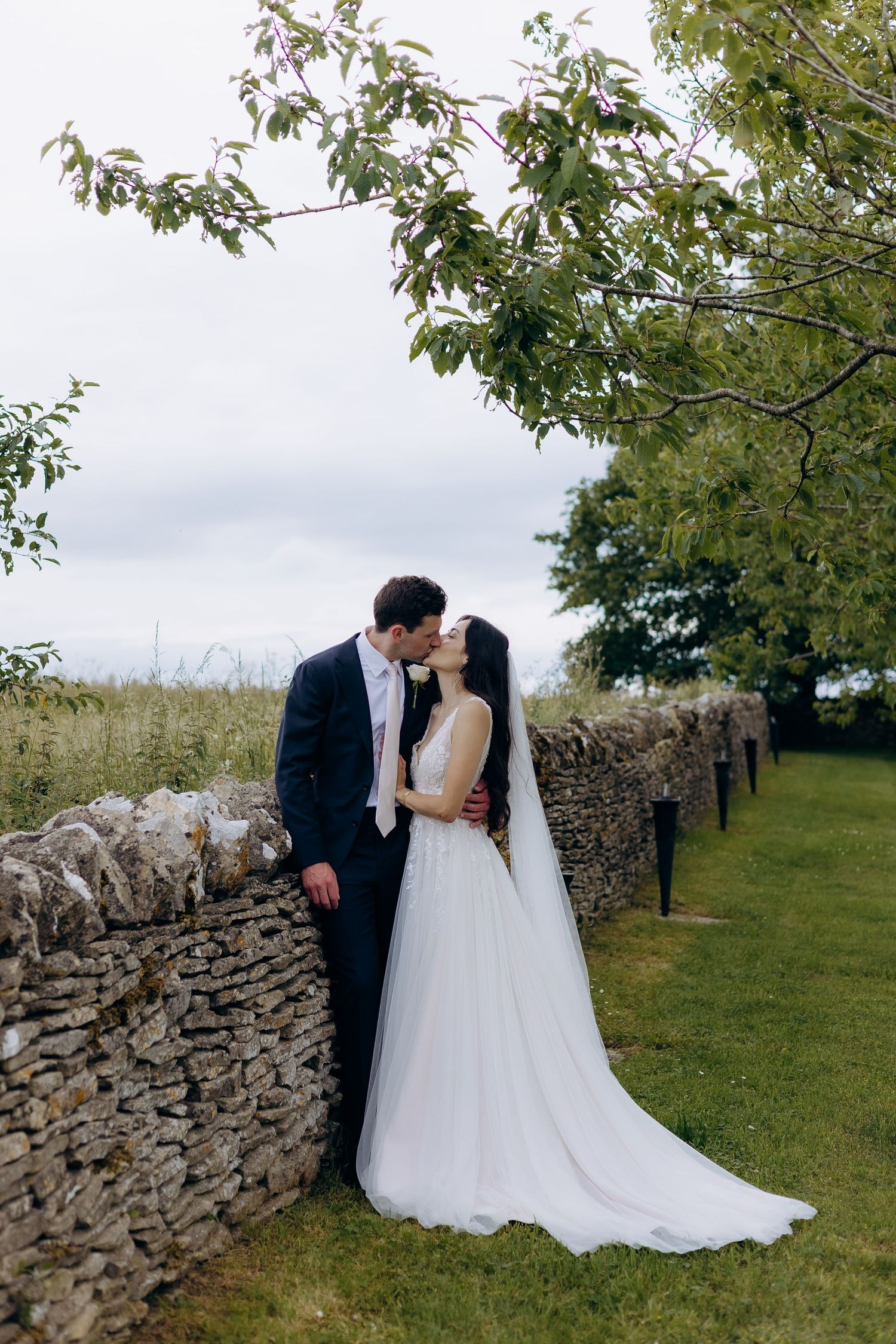 Cotswolds countryside surrounding Stone Barn wedding venue.