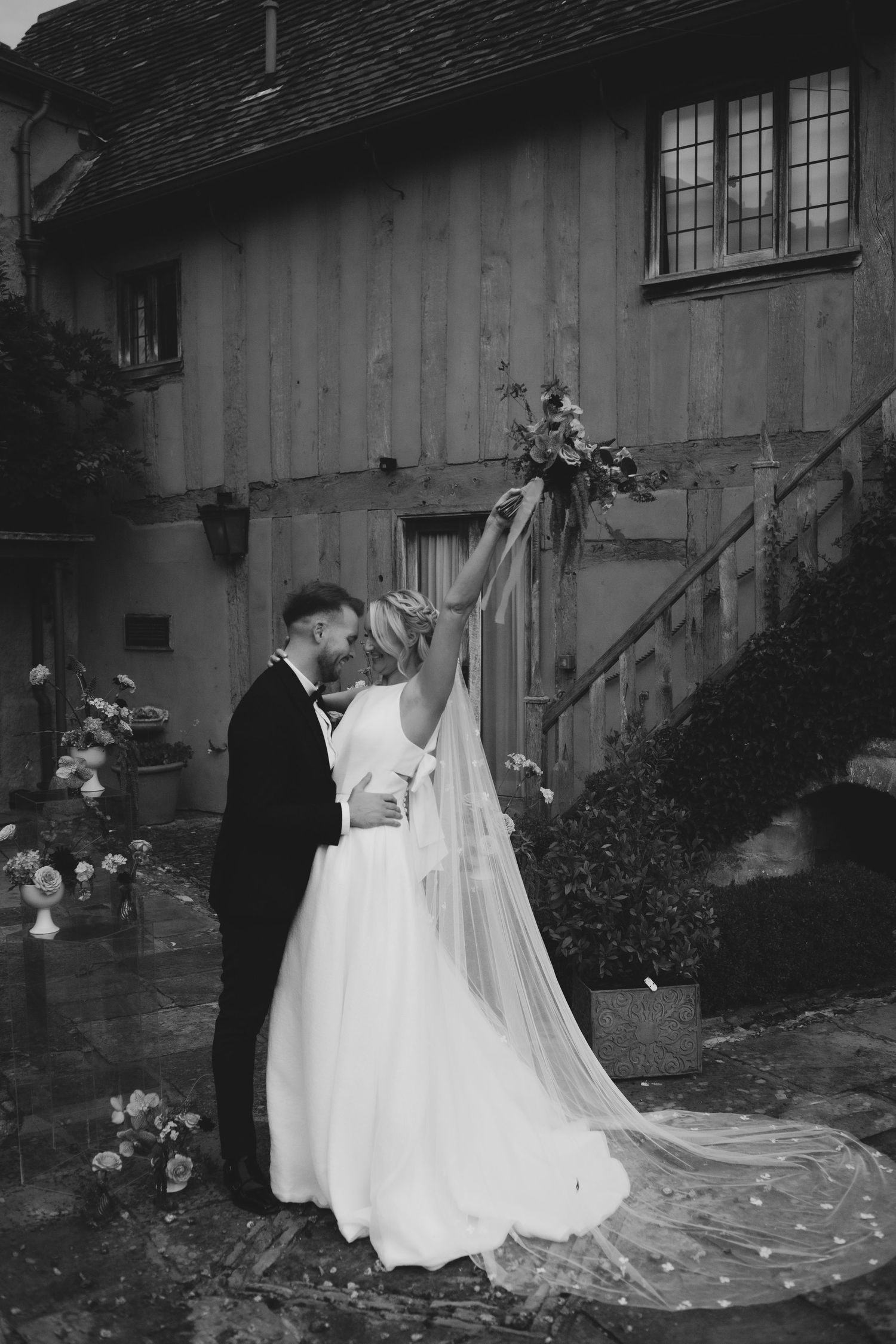 Romantic countryside wedding at Pauntley Court.