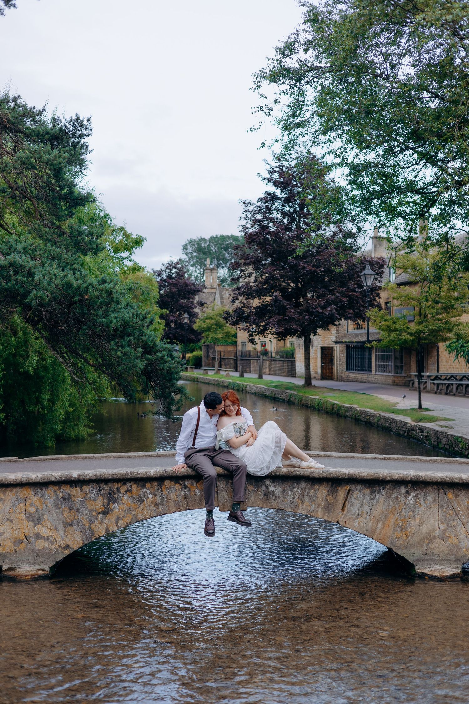Surprise proposal in Bourton-on-the-Water Cotswolds.