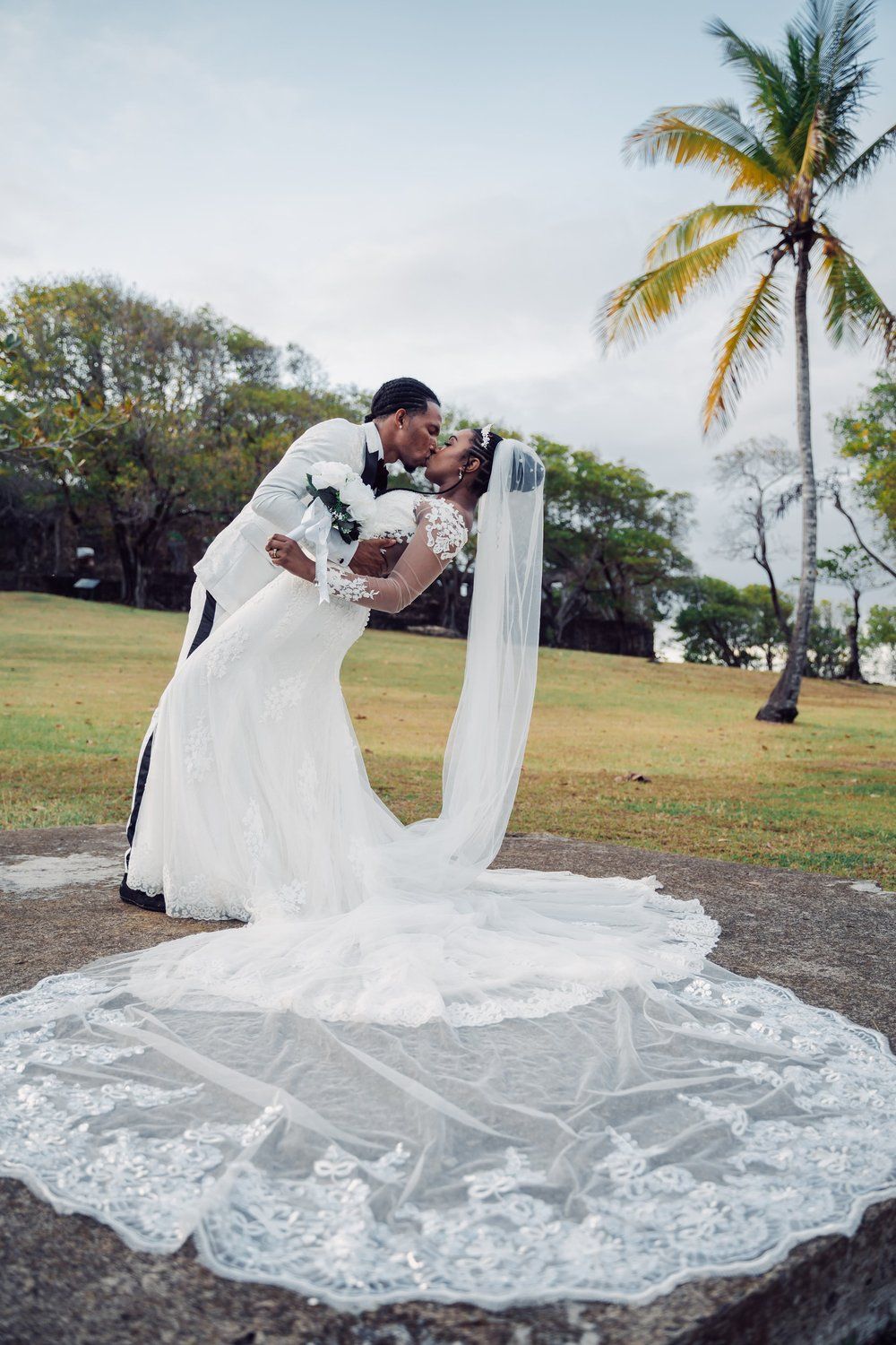 Happy wedding couple in St Lucia during couples photoshoot, capturing real emotion, connection, and authentic moments together