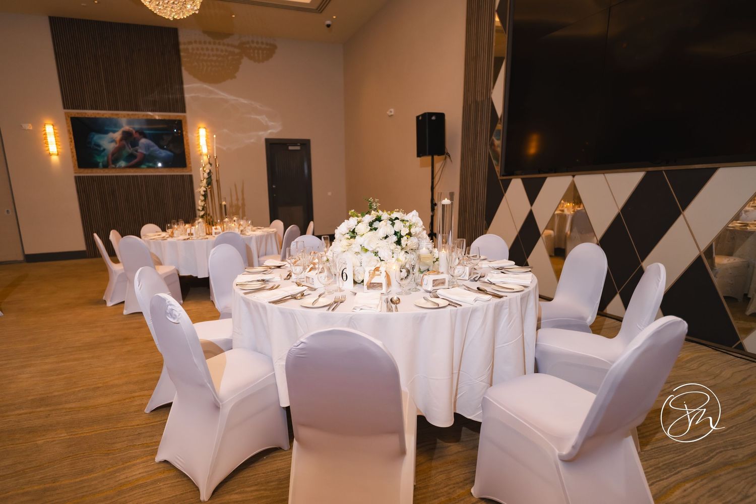 Elegant wedding decor setup in St Lucia with romantic forest design, floral arrangements, and destination wedding styling details. Sandals