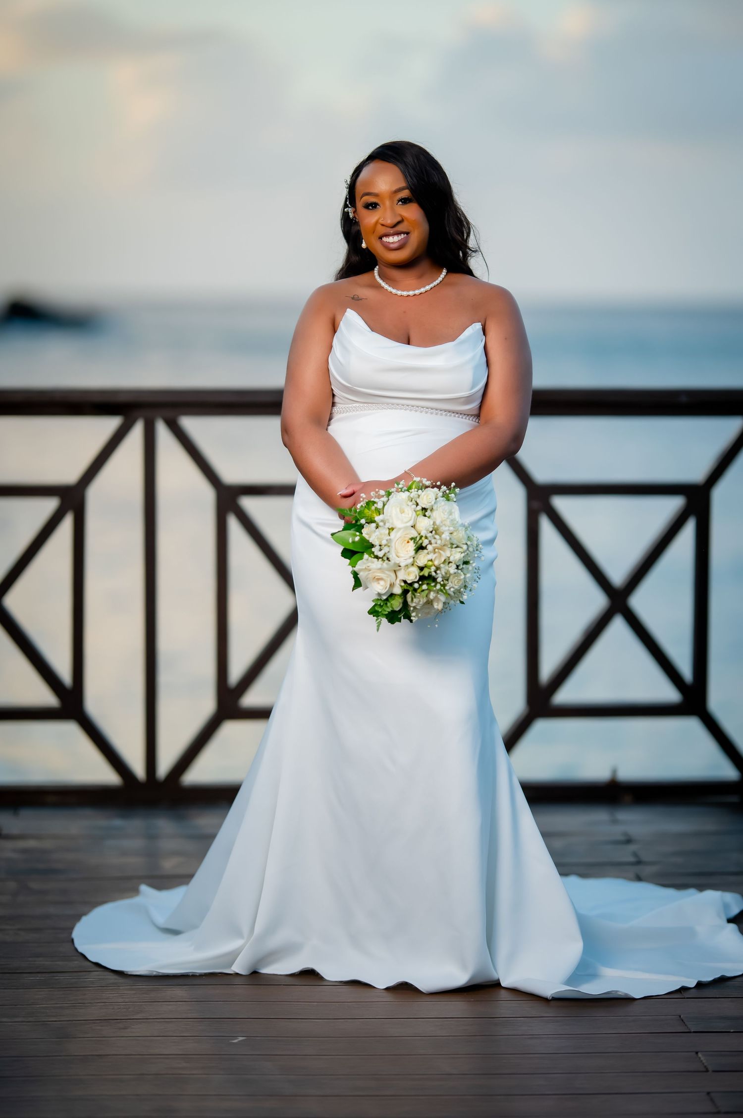 Happy bride in St Lucia during couples photoshoot, capturing real emotion, connection, and authentic moments together.