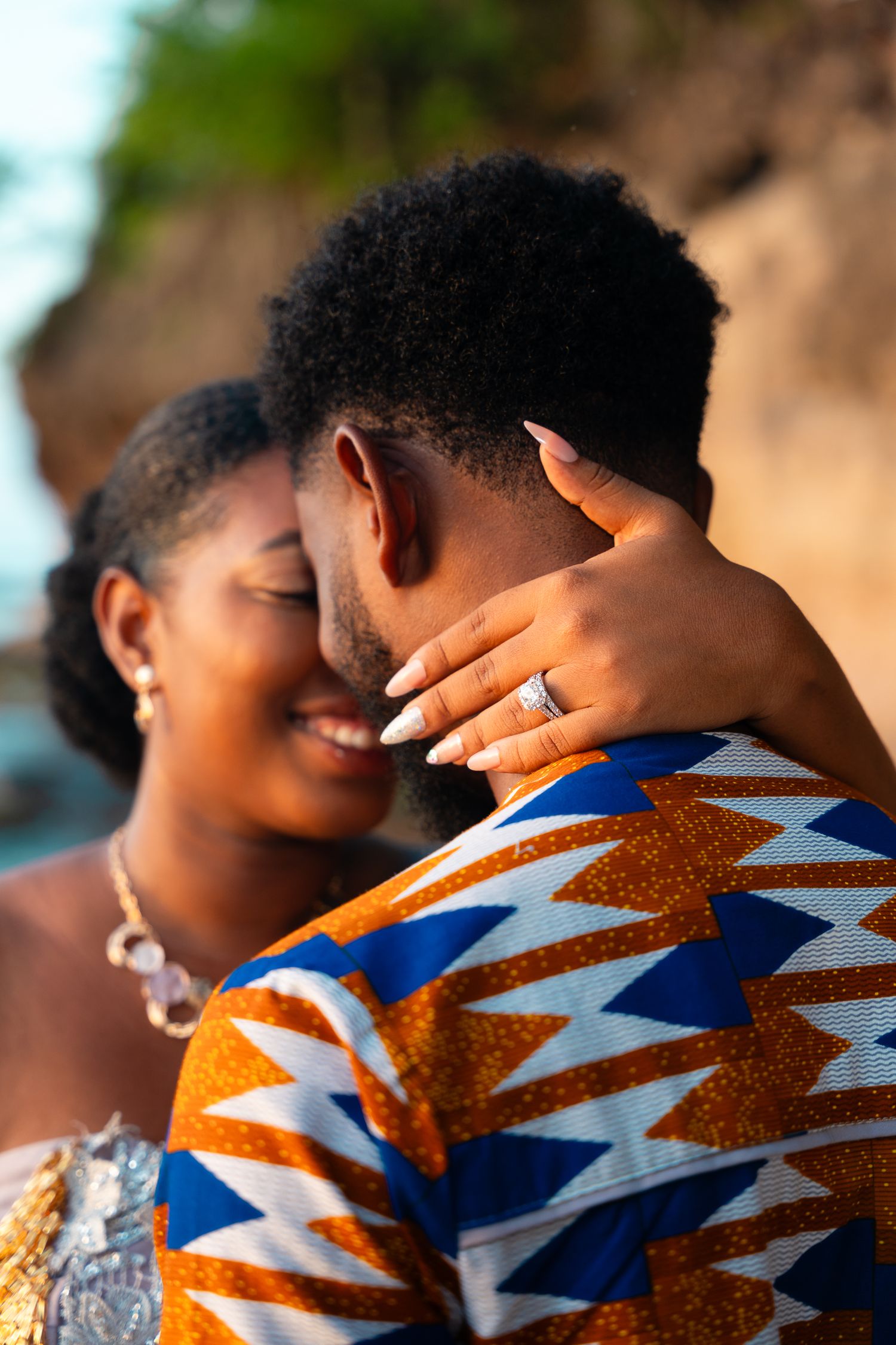 Happy wedding couple in St Lucia during couples photoshoot, capturing real emotion, connection, and authentic moments together