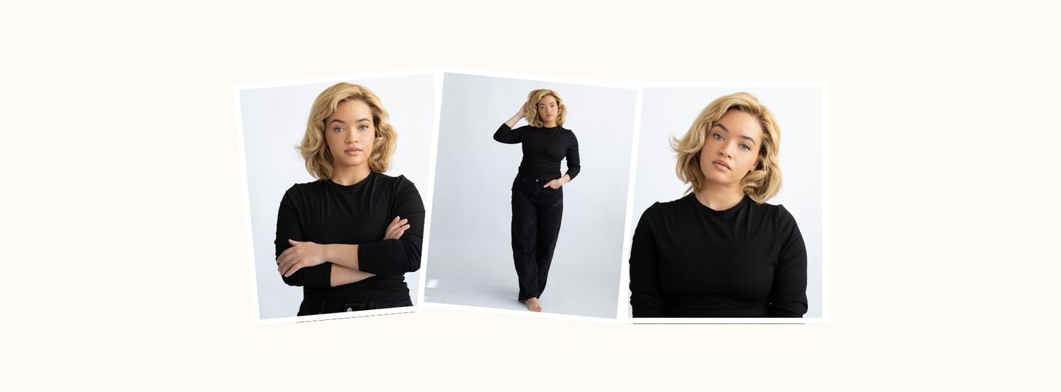 collage of 3 headshots by ash coniglio photography, pittsburgh pennsylvania