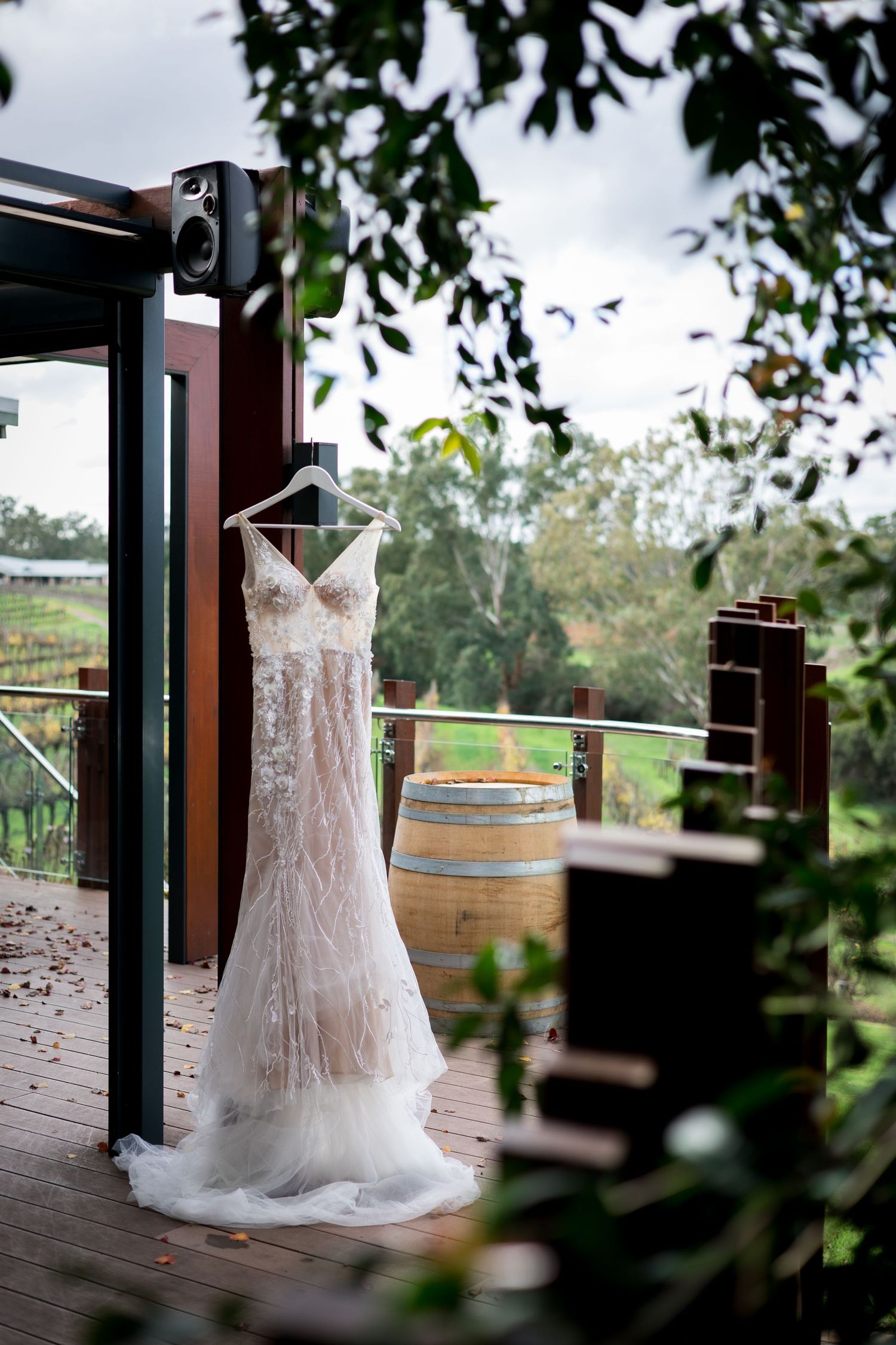 wedding at  sittella winery, swan valley wedding, photos by willie thow photography, gown designed by Meeting Grace Bridal.
