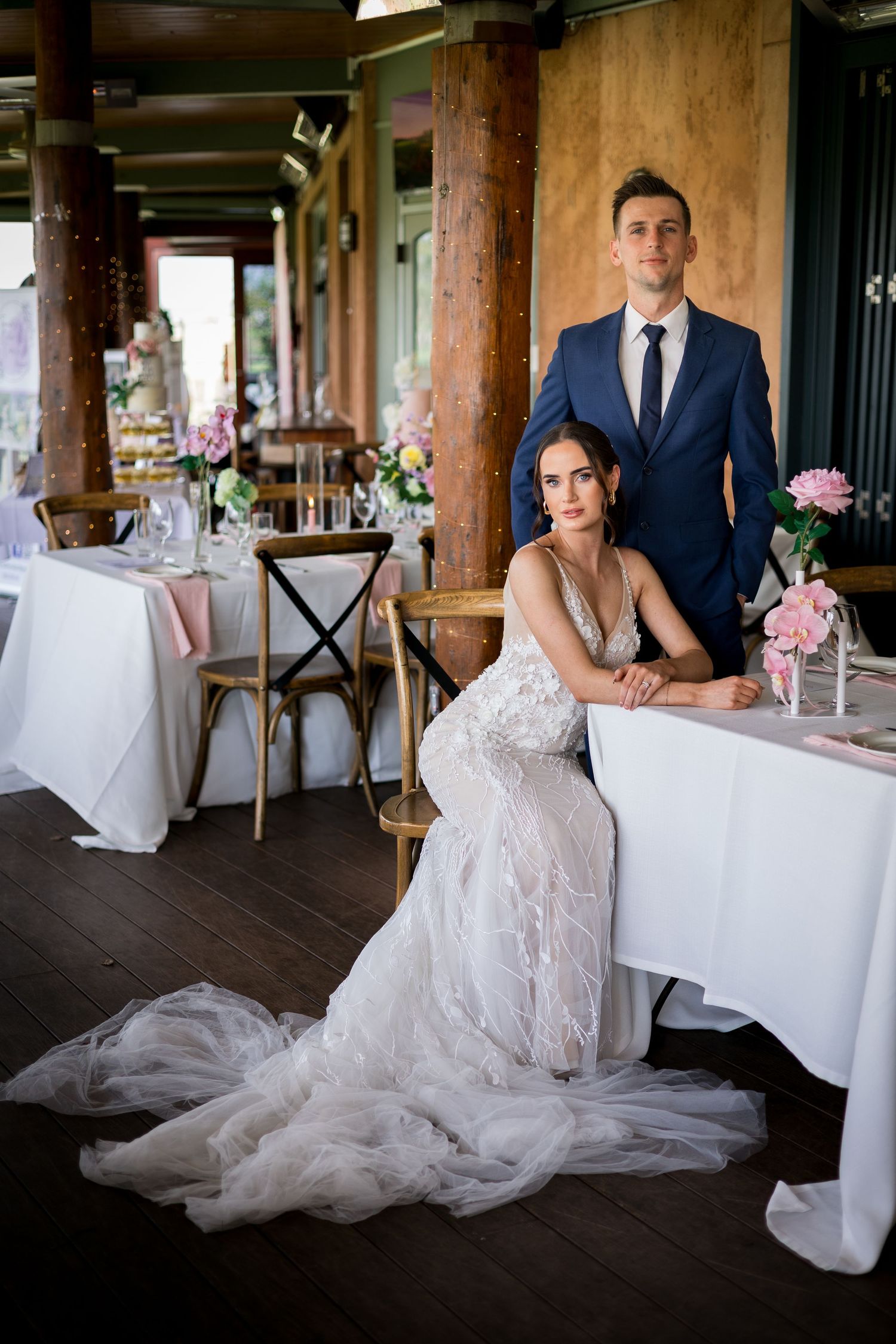 wedding at  sittella winery, swan valley wedding, photos by willie thow photography, gown designed by Meeting Grace Bridal.