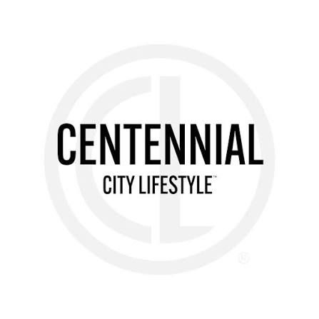 Centennial City Lifestyle logo featuring bold black text inside a circular emblem on a white background.
