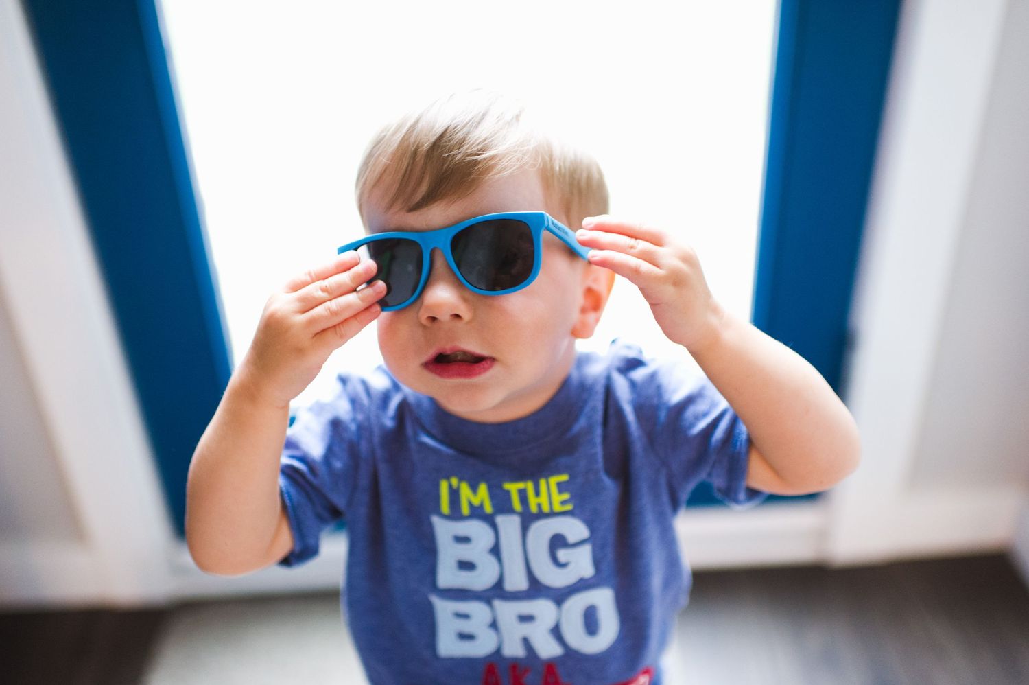 toddler boy wearing sunglasses