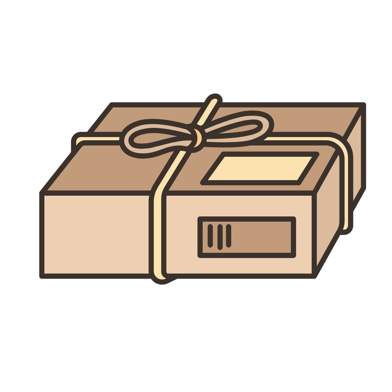A neatly wrapped package tied with a decorative bow. The gift sits on a simple background, showcasing its elegant wrapping and ribbon detail