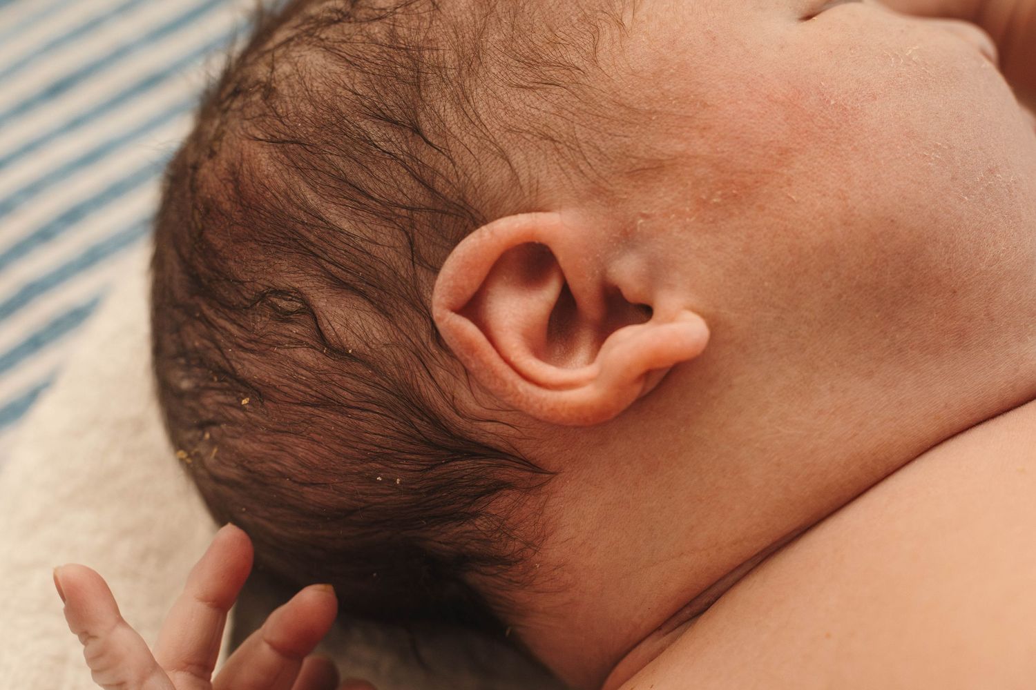 fresh 48 newborn ear birth photography