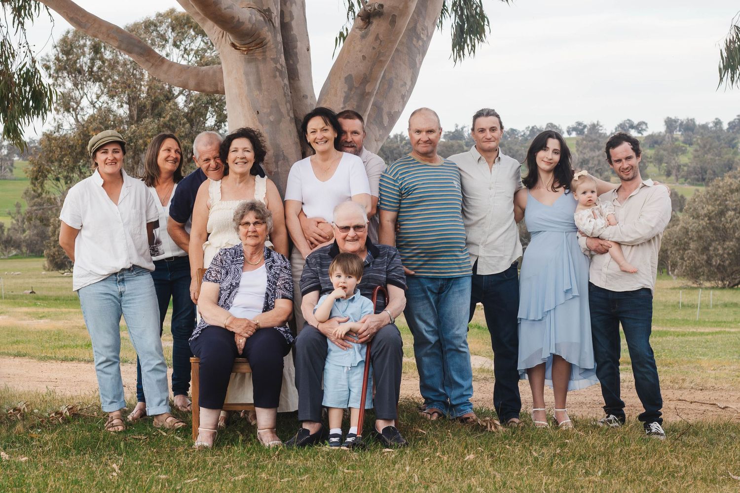 extended family picture on farm