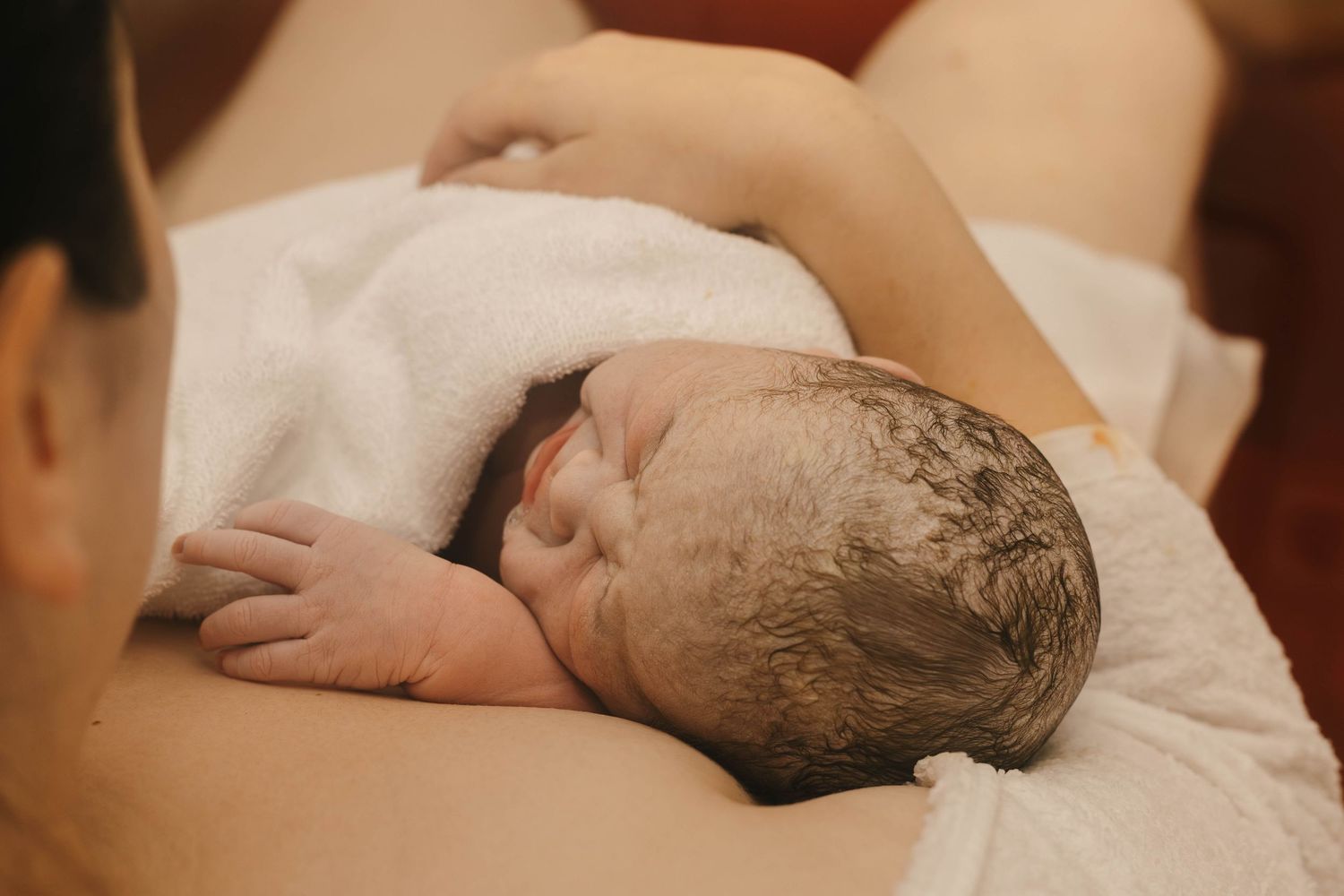 newborn baby after birth birth photography