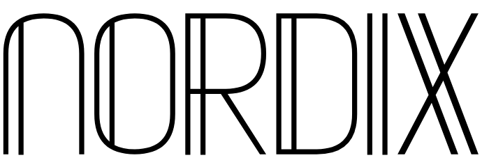 Modern typography showing the word 'NORDIX' in a sleek geometric font style.
