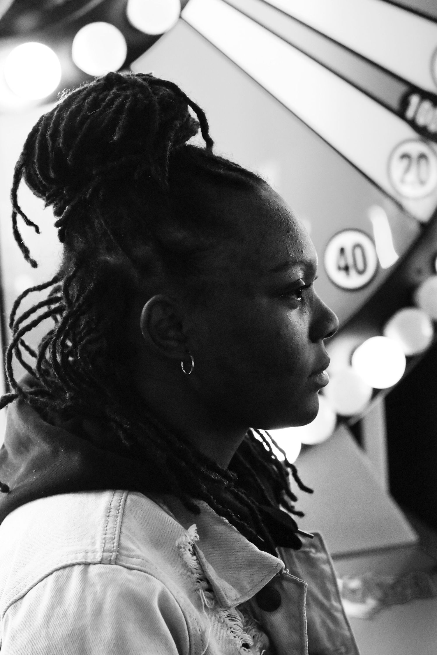 Black and white portrait