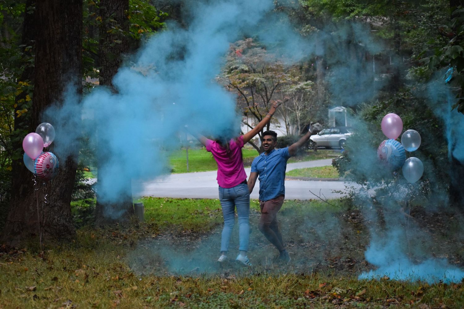 Gender reveal celebration portrait