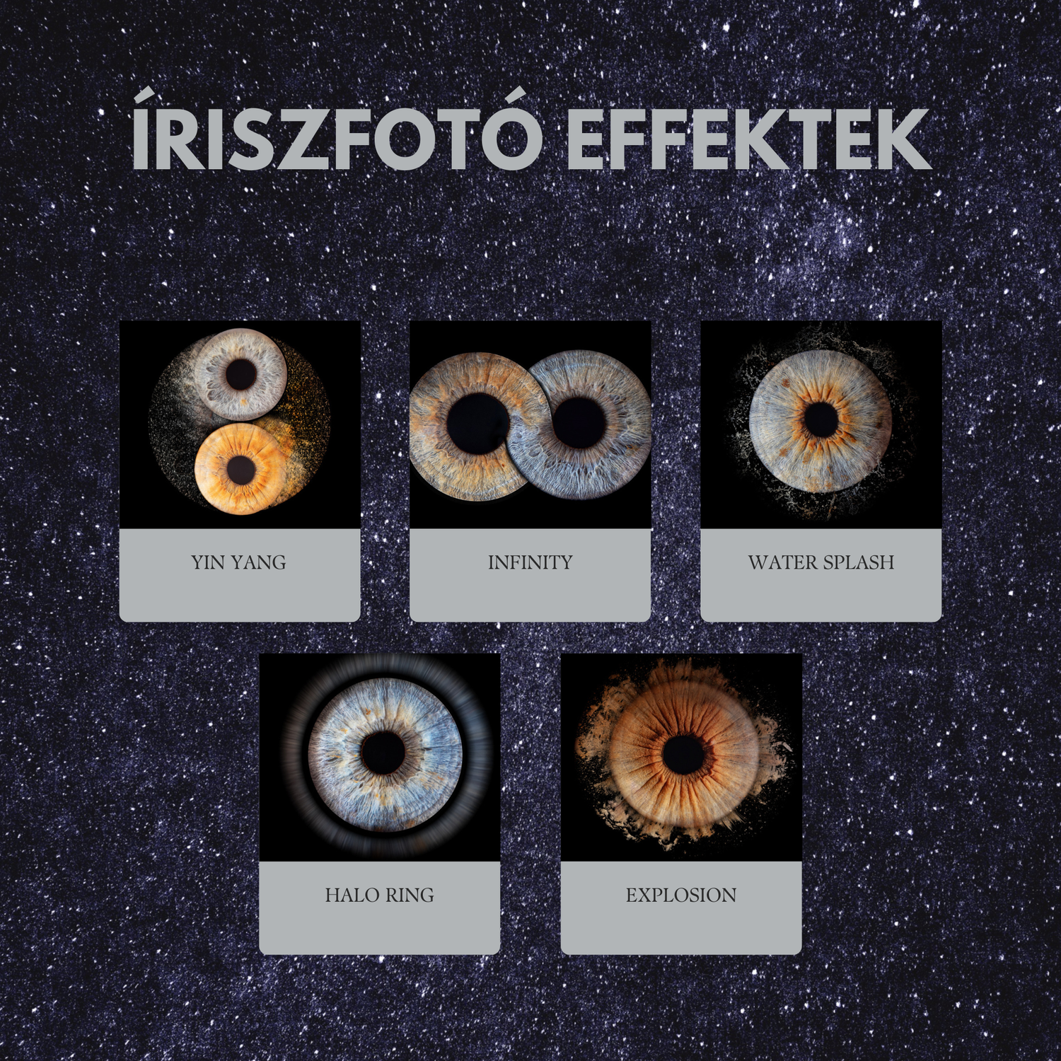 Íriszfotó effektusok és kreatív megjelenítési lehetőségek