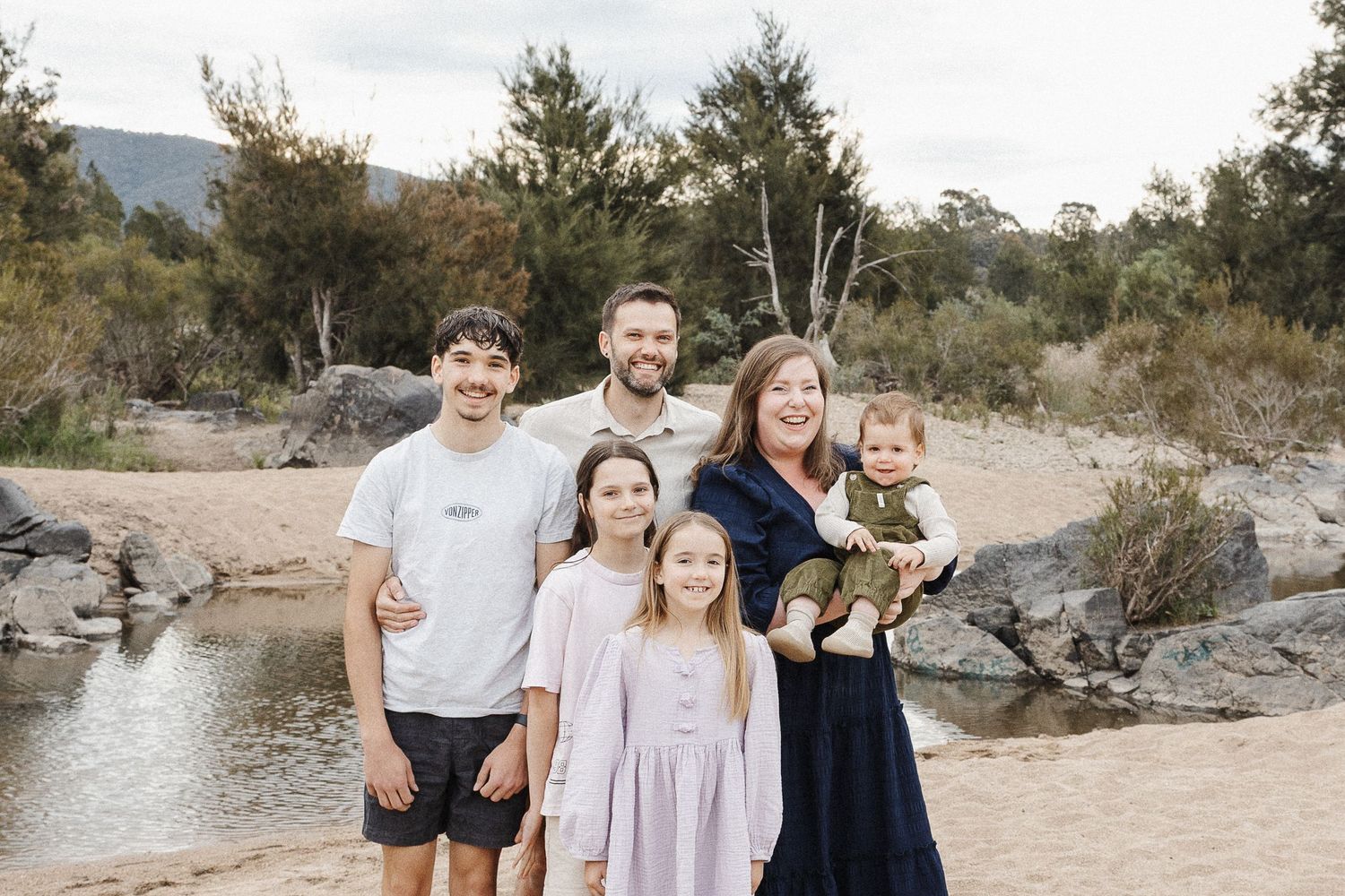 A happy family in a Canberra family photoshoot