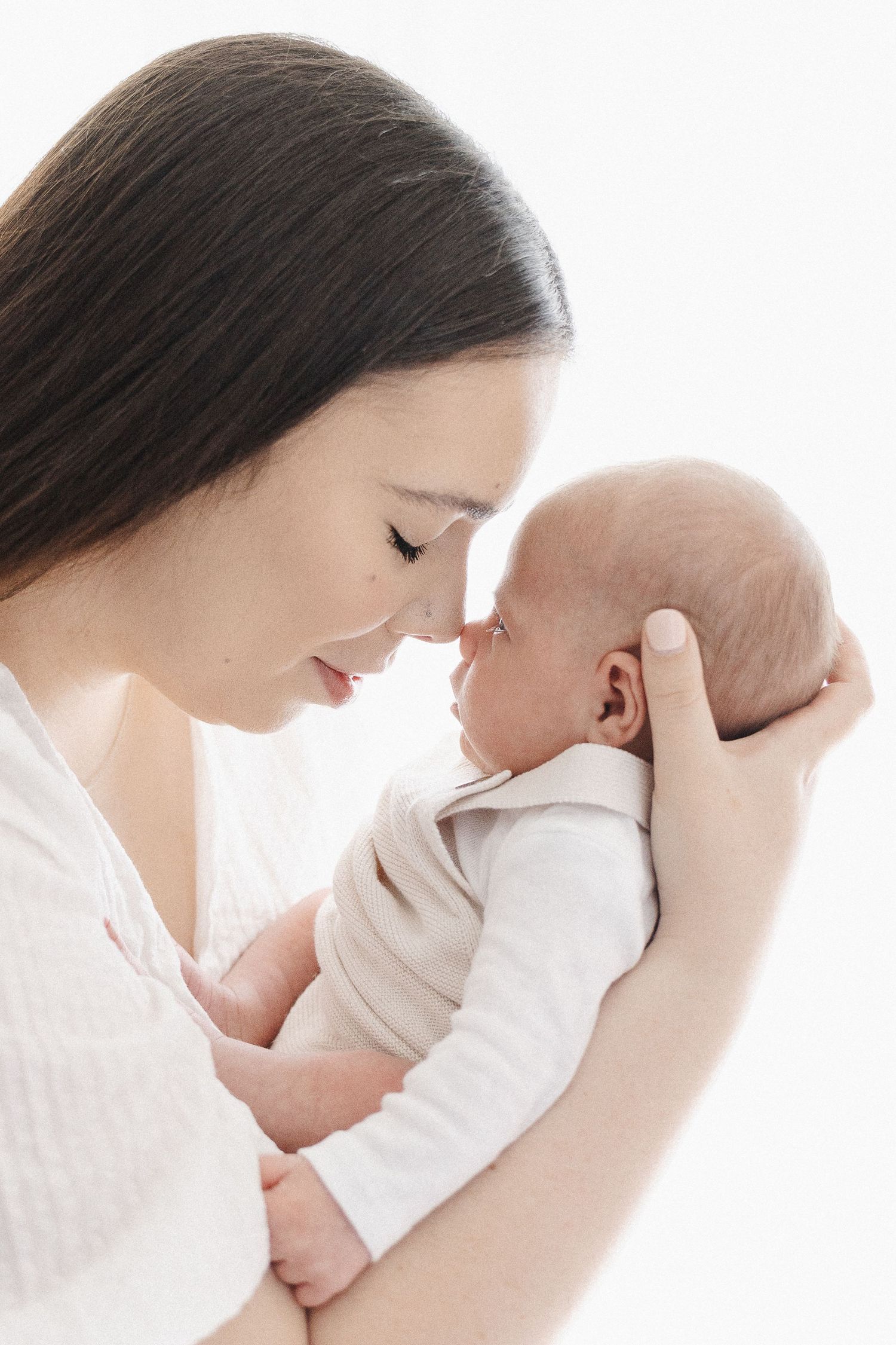 Mum and baby so in love in Canberra photographer studio