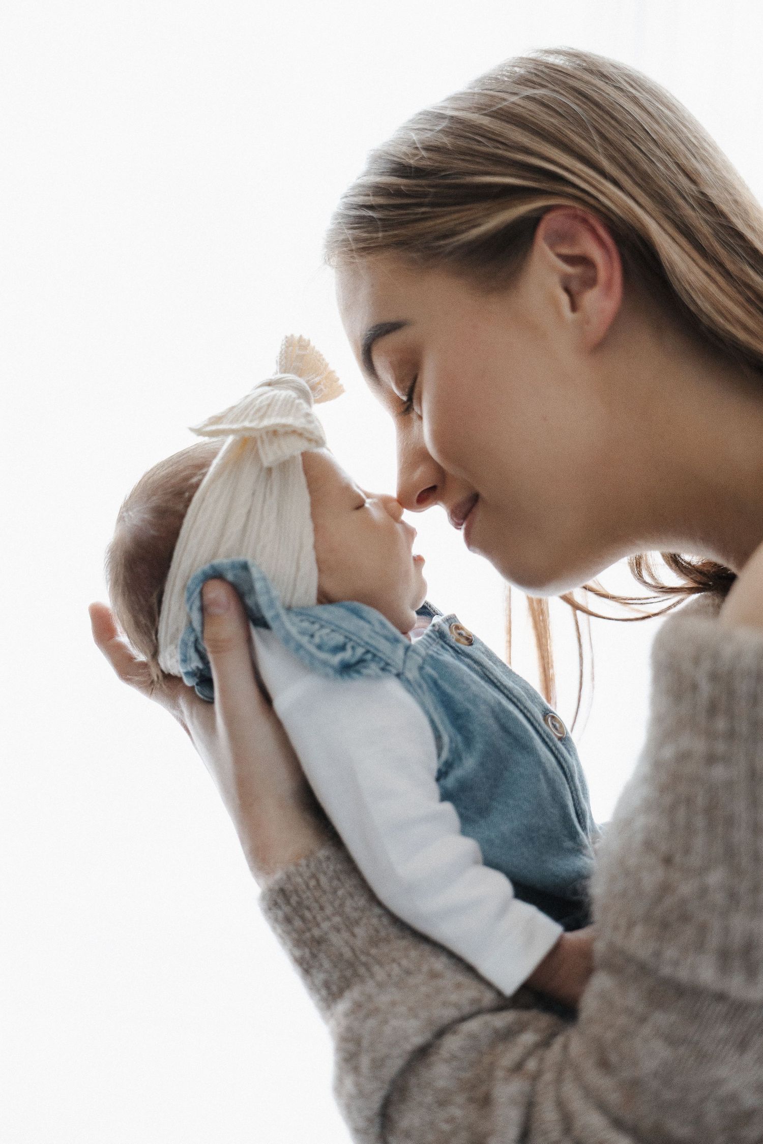 newborn baby and mother in Canberra photography studio