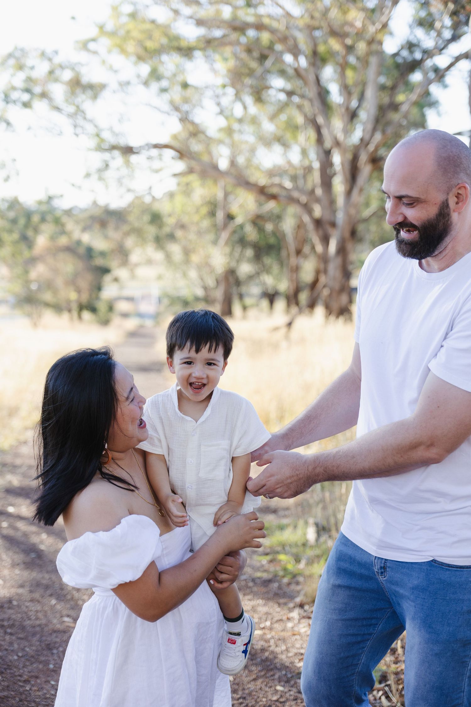 Family plays in Canberra family photoshoot