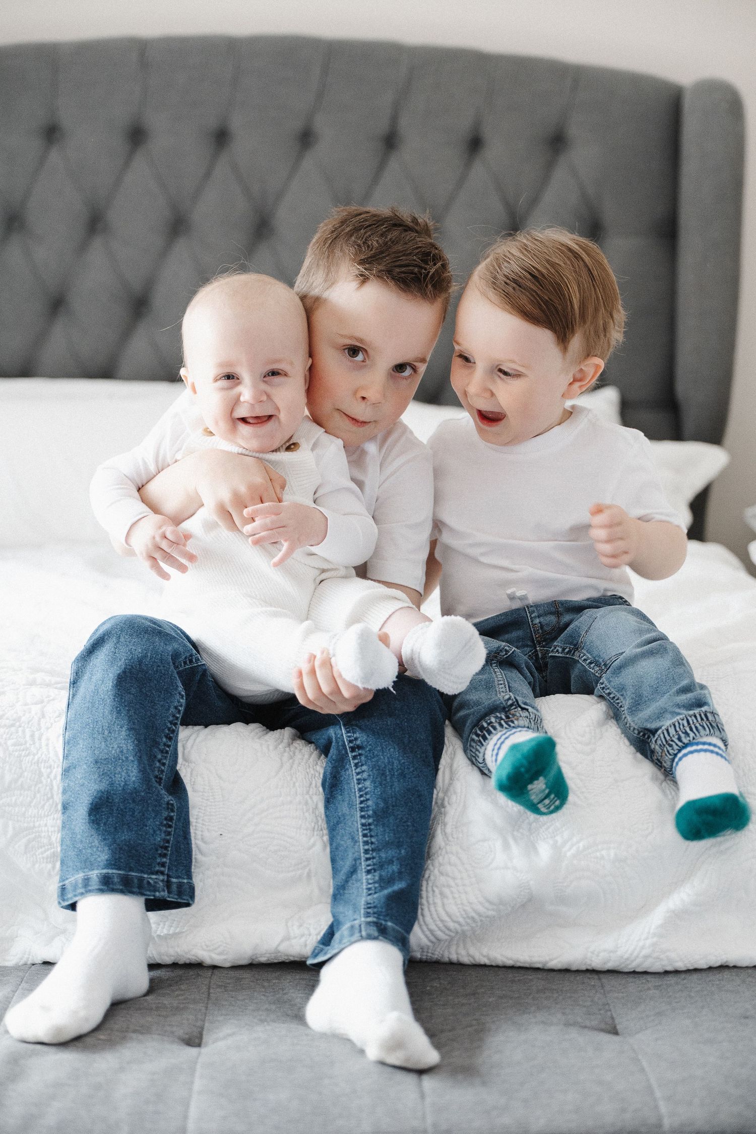 Three boys in a Canberra family photoshoot