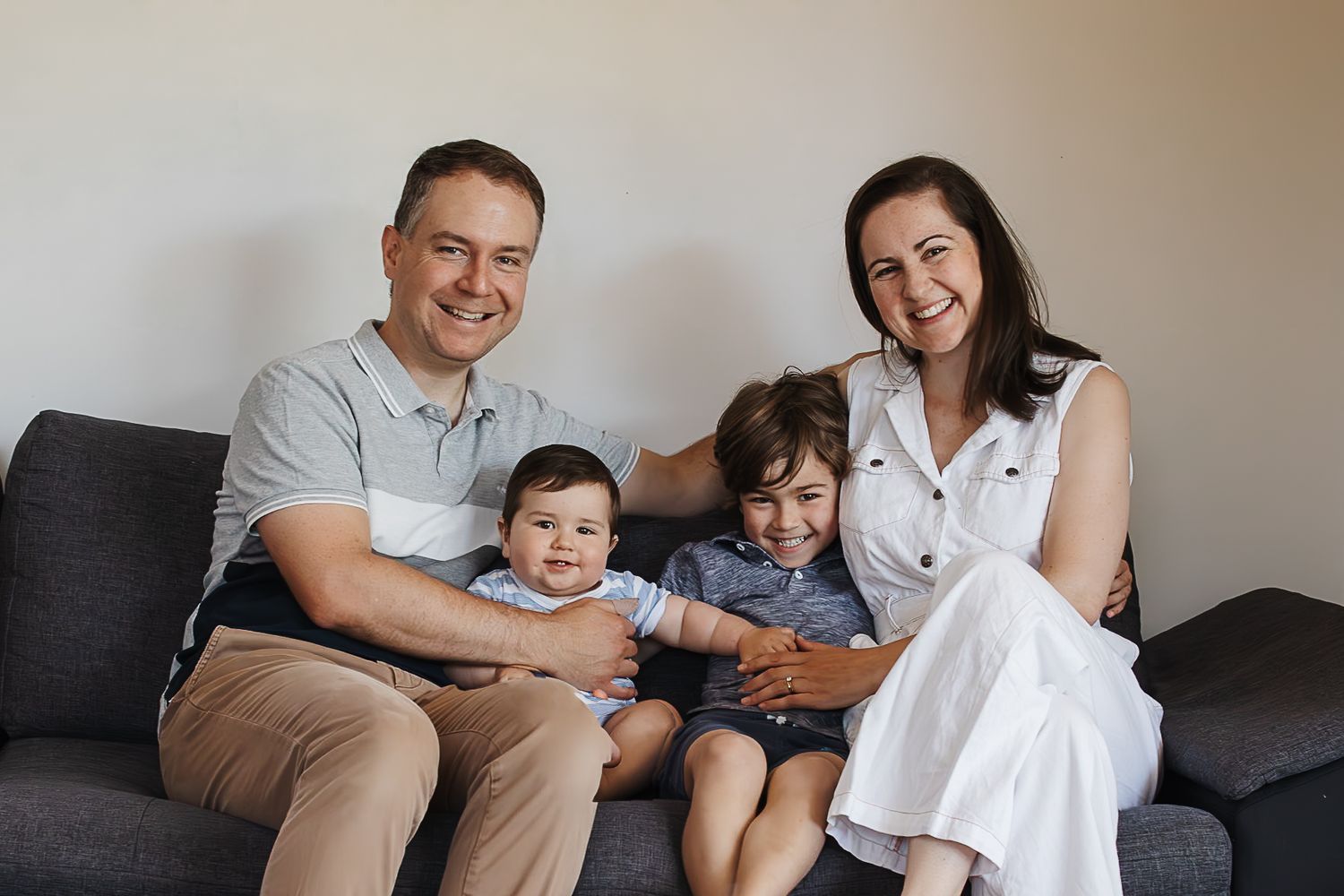 Family of four in Canberra family photography
