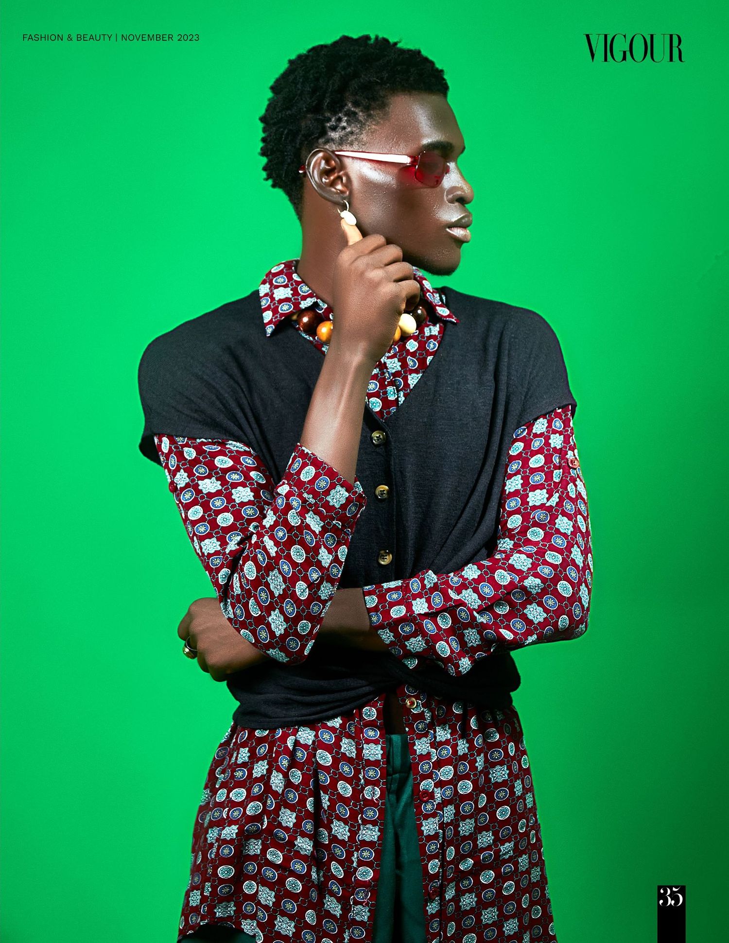 Tearsheet of revolution editorial published on vigour magazine.