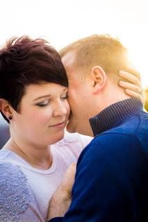 Close-up romantic portrait sequence showing tender moments between couple.