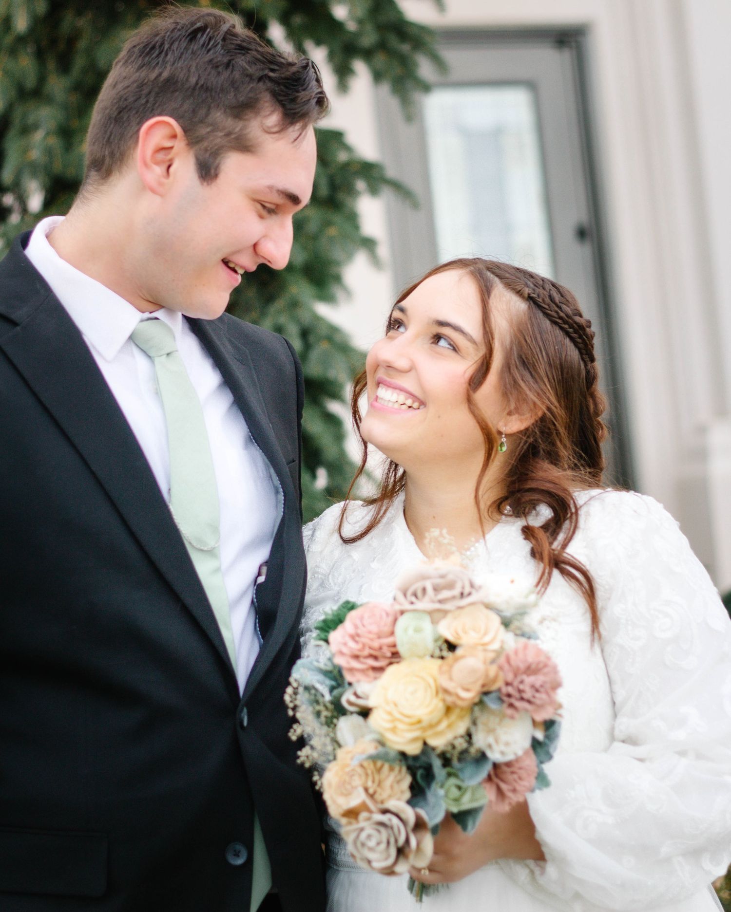 The couple shares promises, smiles, and sometimes happy tears, marking the beginning of their lifelong journey side by side.
