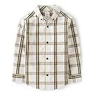 Plaid button-down shirt displayed in various angles against white background.