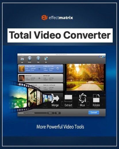 A dark interface of a video editing software showing navigation buttons and preview thumbnails.