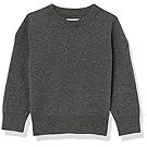 Dark gray crewneck sweatshirt shown in multiple product views.