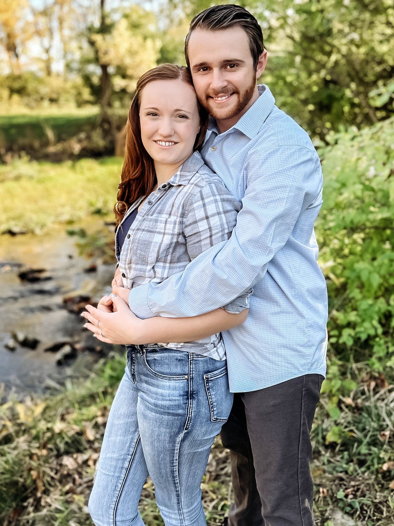 Candid moments captured in a series of outdoor photos with natural golden lighting.