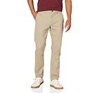 Men's casual pants and chinos in khaki and beige colors displayed in a row.