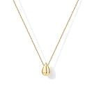 Delicate gold pendant necklaces shown in different lengths and styles.