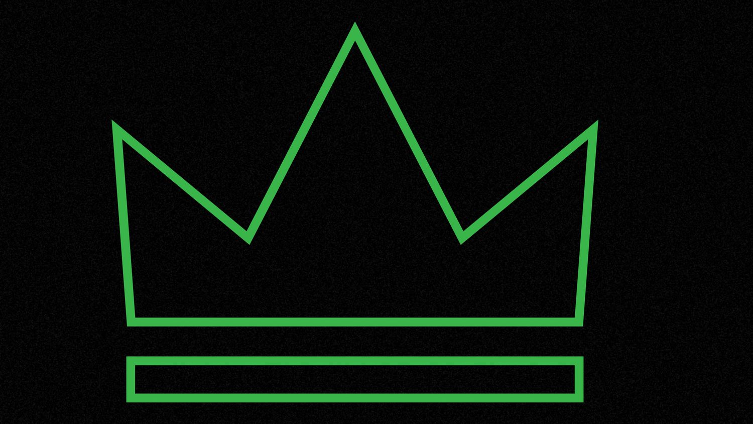Minimalist green crown outlines in progressive design complexity.